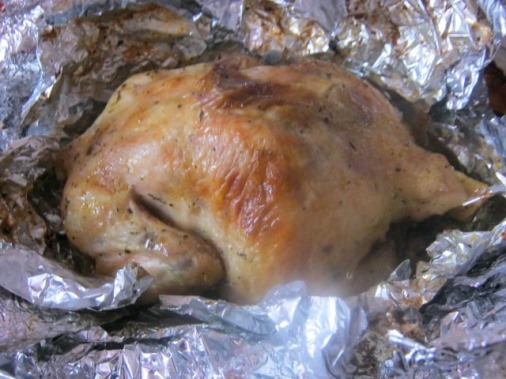  Курица, запеченная в фольге целиком