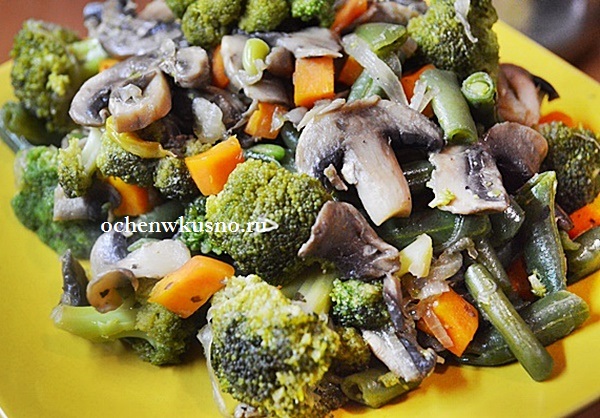  Замороженные овощи с грибами (гарнир)