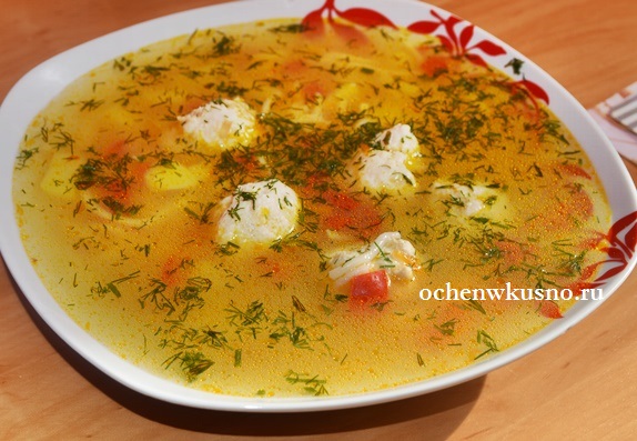 Вкусный суп с фрикадельками в мультиварке
